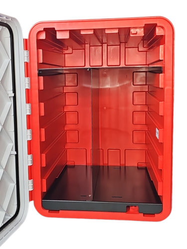 Daken Schlauchkasten PP rot/weiß F 685x500x500 mm inkl. Ständer